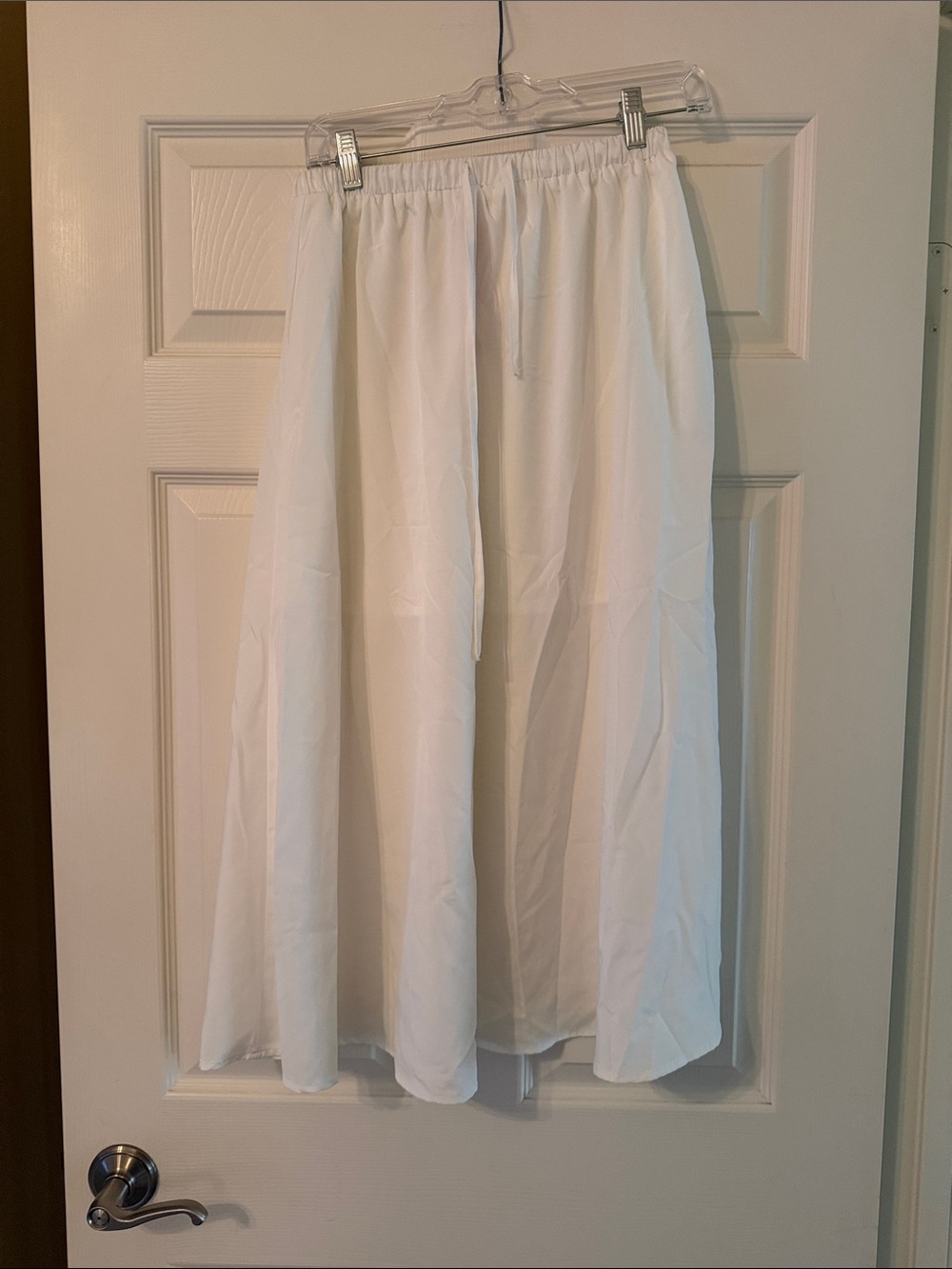 SHEIN White Elastic-Waist Maxi Skirt